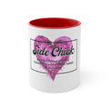 Side Chick Accent Mug — Funny Soul Food List Coffee Mug (Mac & Cheese, Greens, Candied Yams)